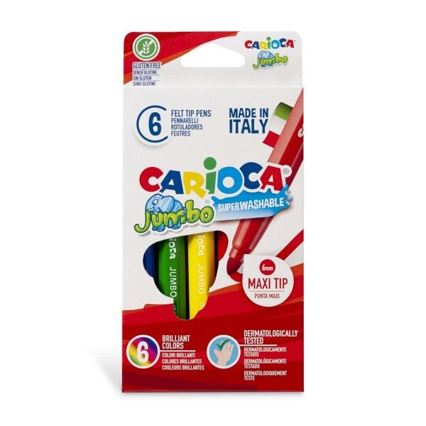 Carioca Jumbo Süper Yıkanabilir Keçeli Boya Kalemi