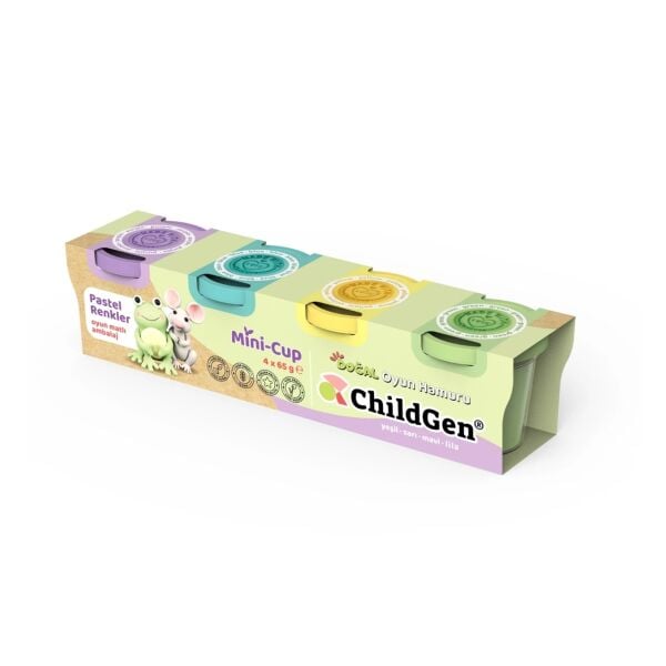 Childgen Oyun Hamuru Minicup 4lü Pastel Set