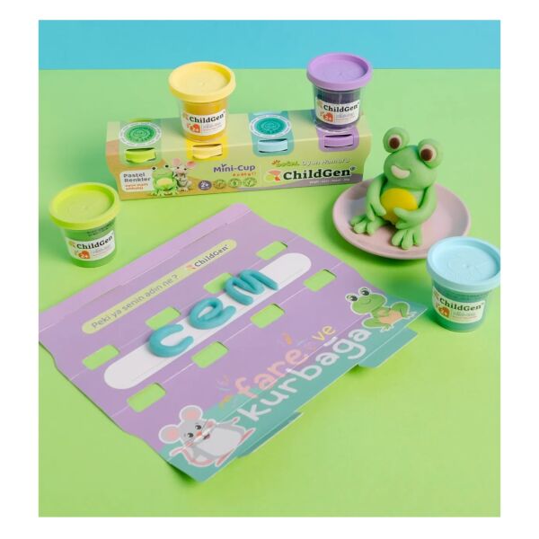 Childgen Oyun Hamuru Minicup 4lü Pastel Set