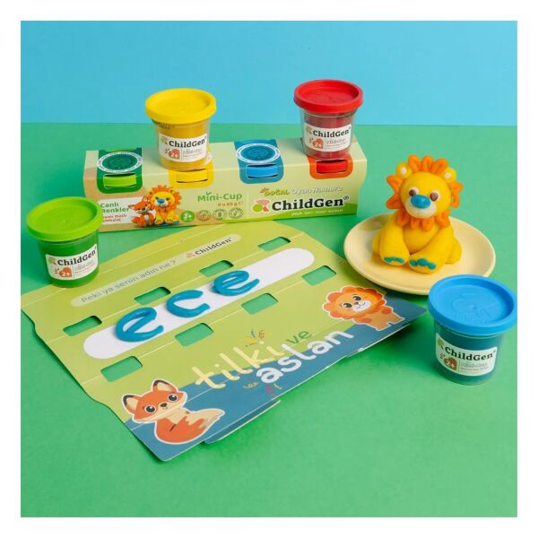 Childgen Oyun Hamuru Minicup 4lü Ana Renkler