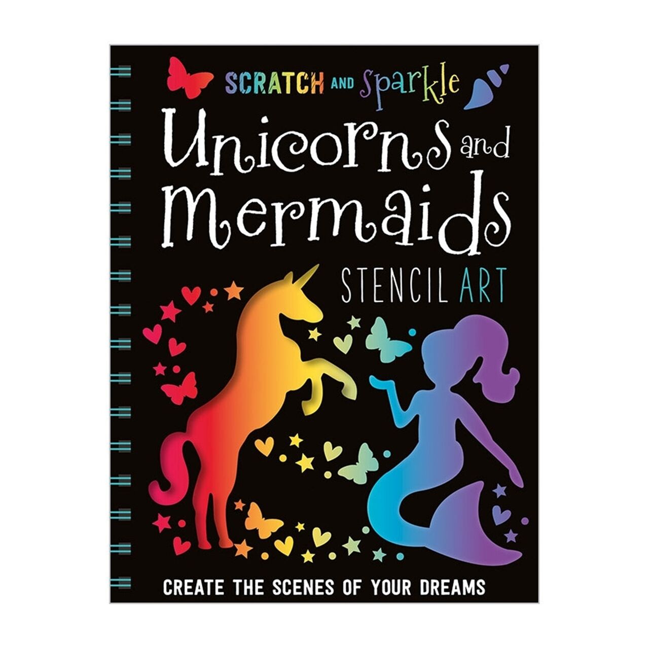 Scratch And Sparkle Unicorns And Mermaids Stencil