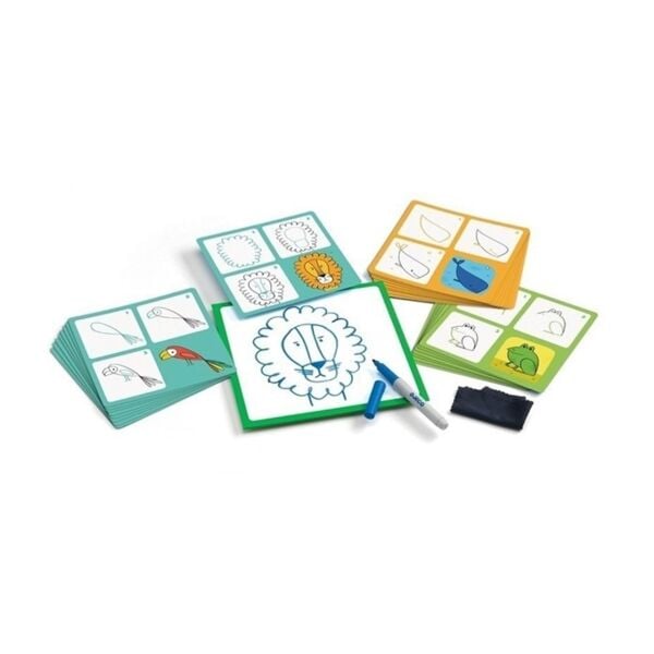 Djeco Adım Adım Çizim Oyunu / Animals And Co    