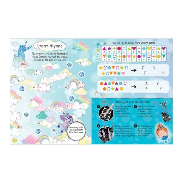 Scratch And Sparkle Unicorns Activity Book