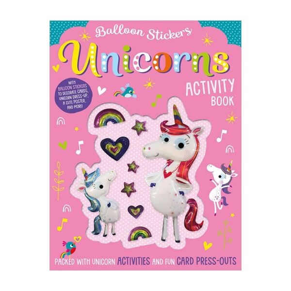 Balloon Stickers Unicorns Activity Book