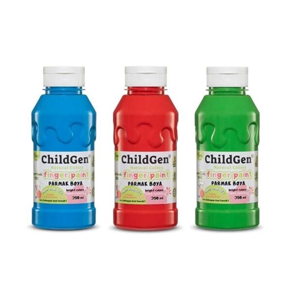 Parmak Boya 3 lü Set Mavi Yeşil Kırmızı