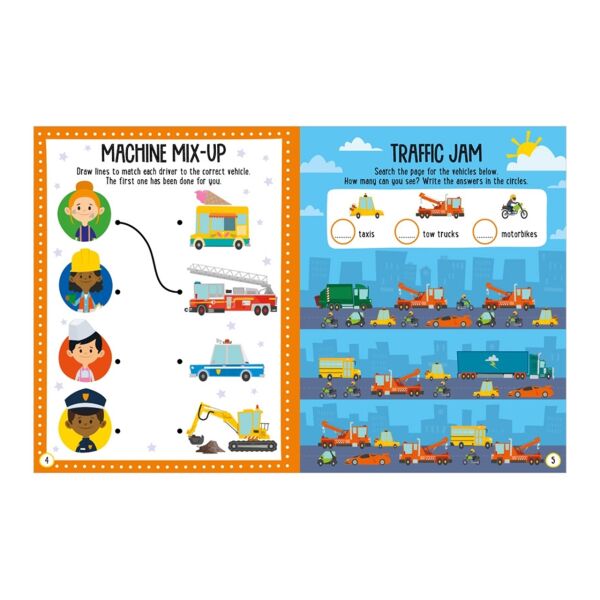 Balloon Stickers Big Trucks Activity Book