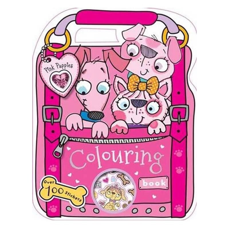 Pink Puppies Colouring Book