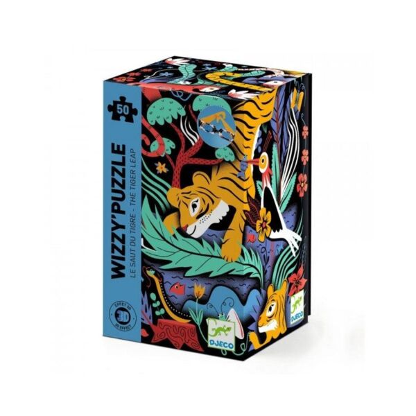 Djeco Wizzy Puzzle 50 Parça - The Tigers Leap