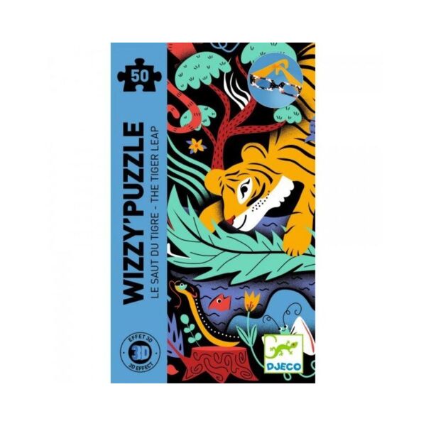 Djeco Wizzy Puzzle 50 Parça - The Tigers Leap
