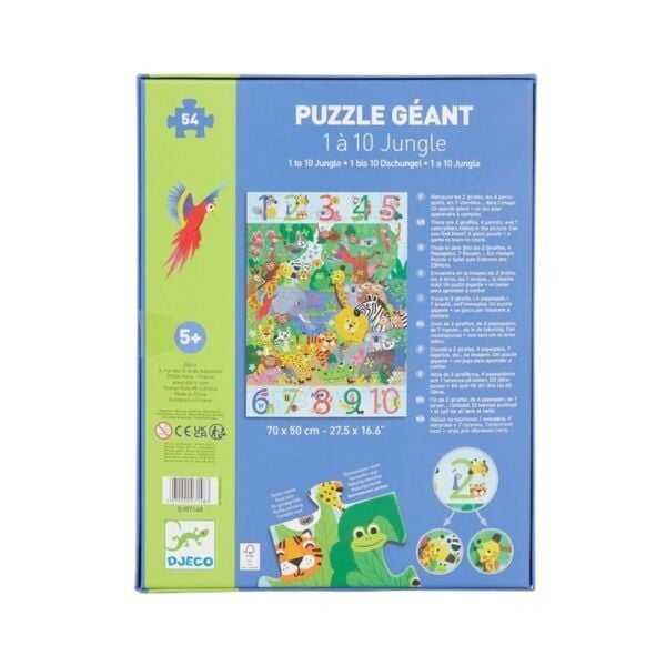 Djeco Dev Puzzle 54 Parça - Jungle