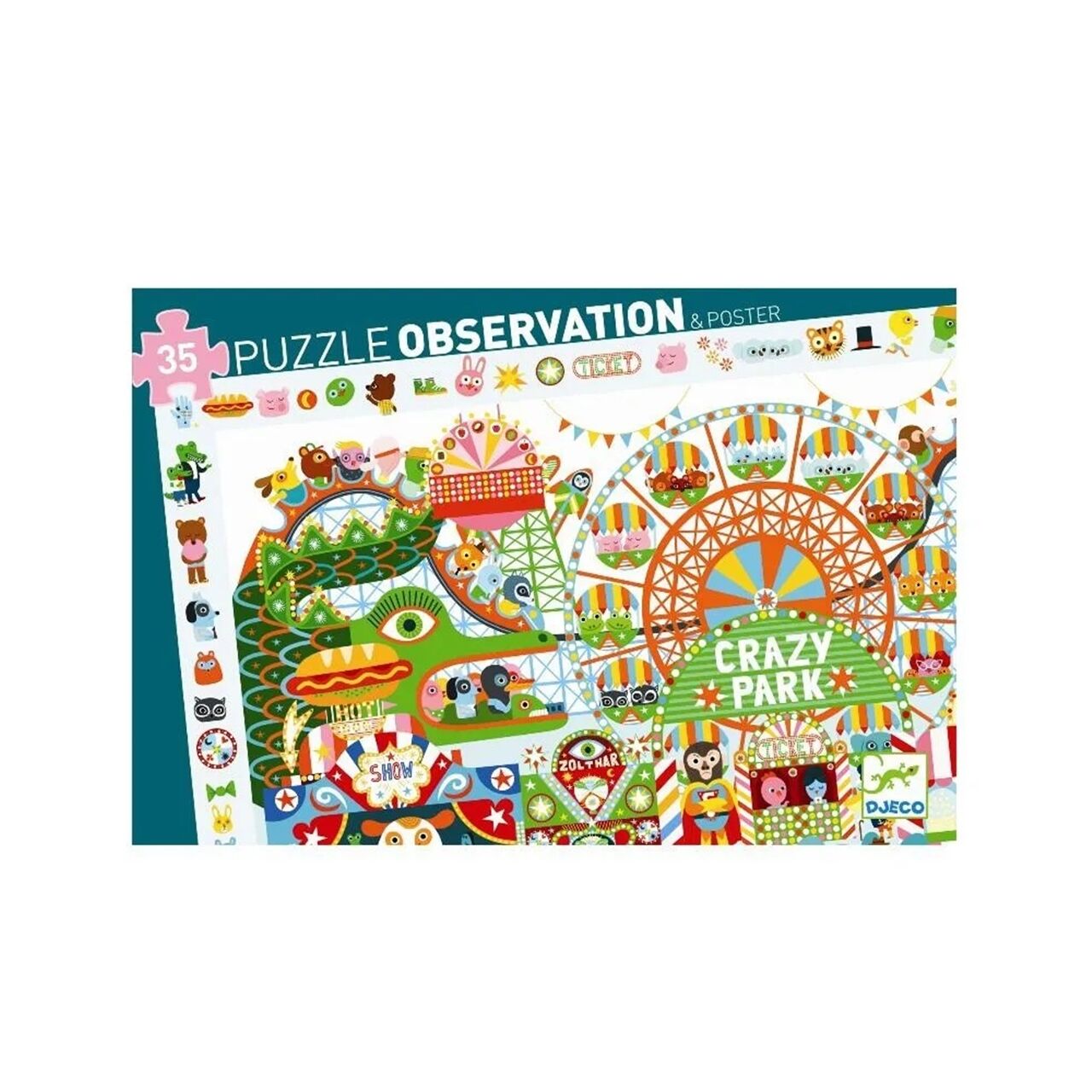 Djeco Puzzle 35 Parça - Crazy Park