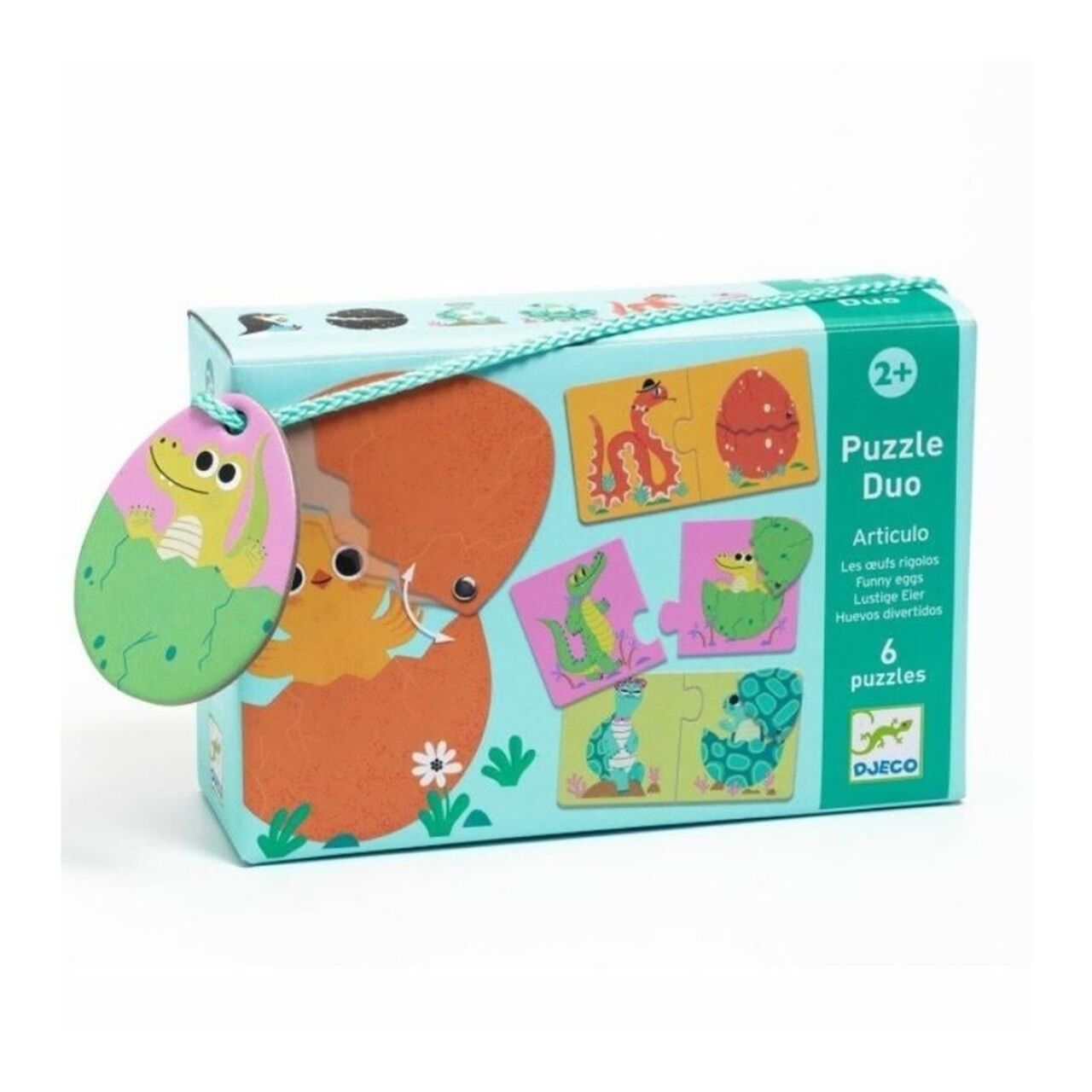 Djeco İkili Puzzle - Funny Eggs