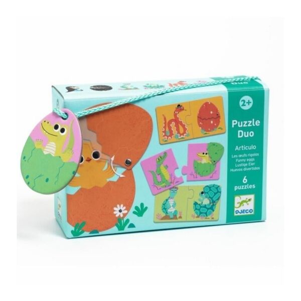 Djeco İkili Puzzle - Funny Eggs