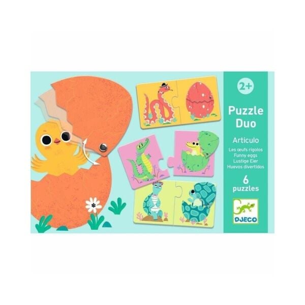 Djeco İkili Puzzle - Funny Eggs