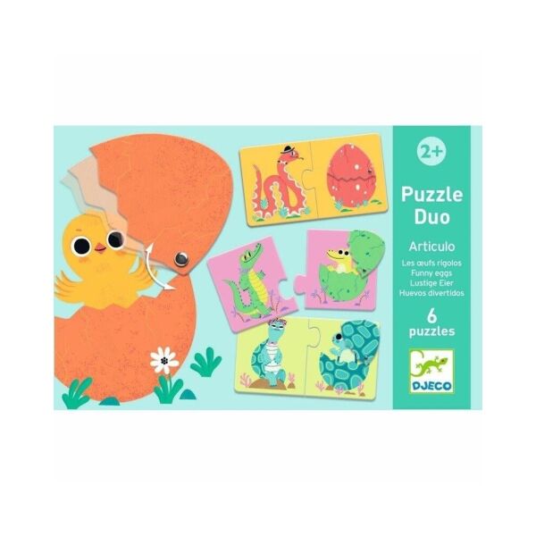 Djeco İkili Puzzle - Funny Eggs