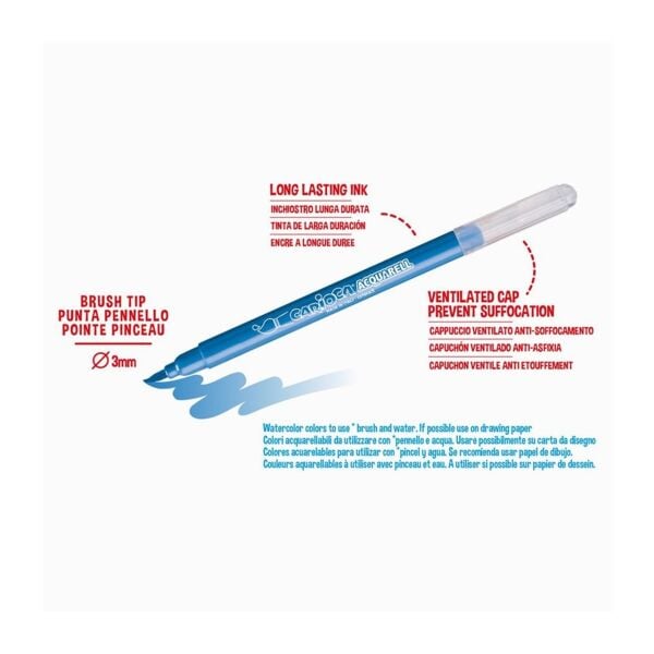 Carioca Aquarell Keçeli Boya Kalemi - 12 adet