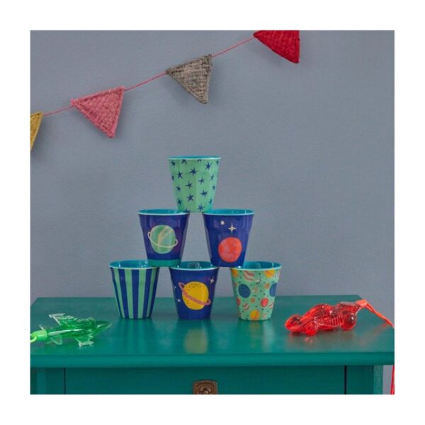 Melamin 6lı Çocuk Bardak Seti - Galaxy