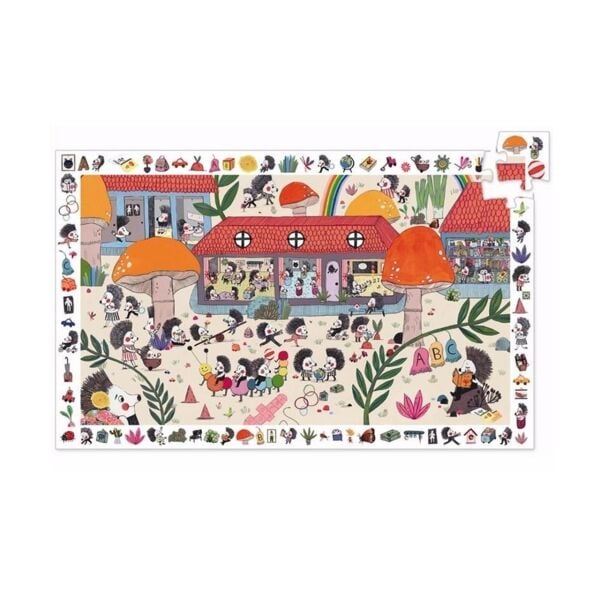 Djeco Klasik Puzzle 35 Parça/ The Hedgehog School