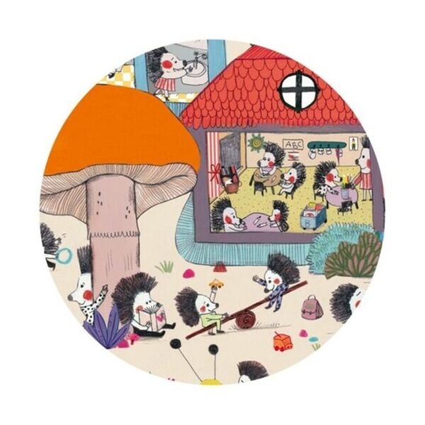 Djeco Klasik Puzzle 35 Parça/ The Hedgehog School