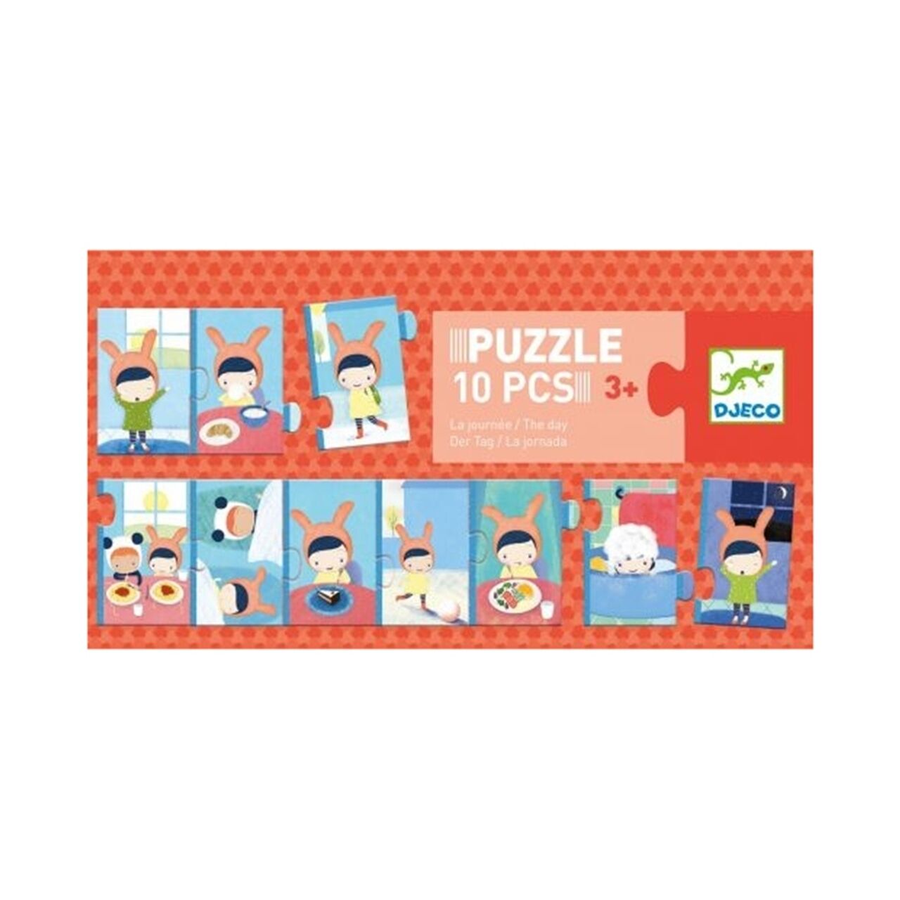 Djeco İlerleyen Puzzle 10 Parça / Bir Gün