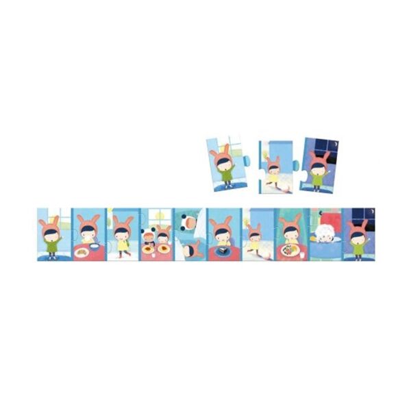 Djeco İlerleyen Puzzle 10 Parça / Bir Gün