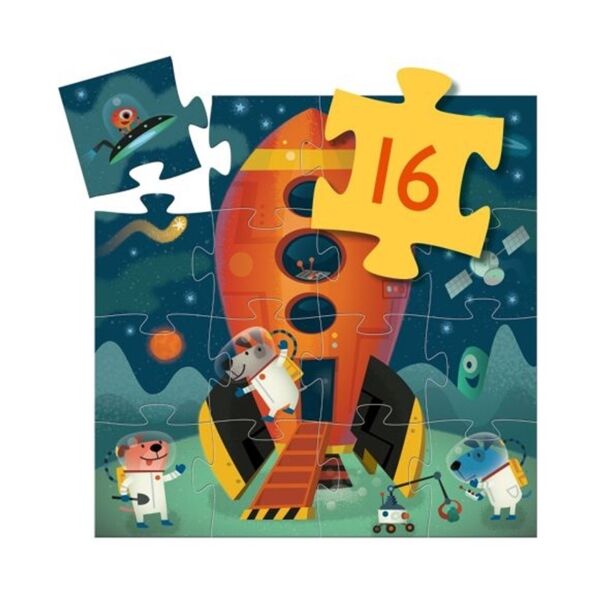 Djeco Dekoratif Puzzle 16 Parça/ Spaceship