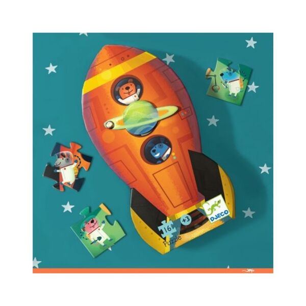 Djeco Dekoratif Puzzle 16 Parça/ Spaceship