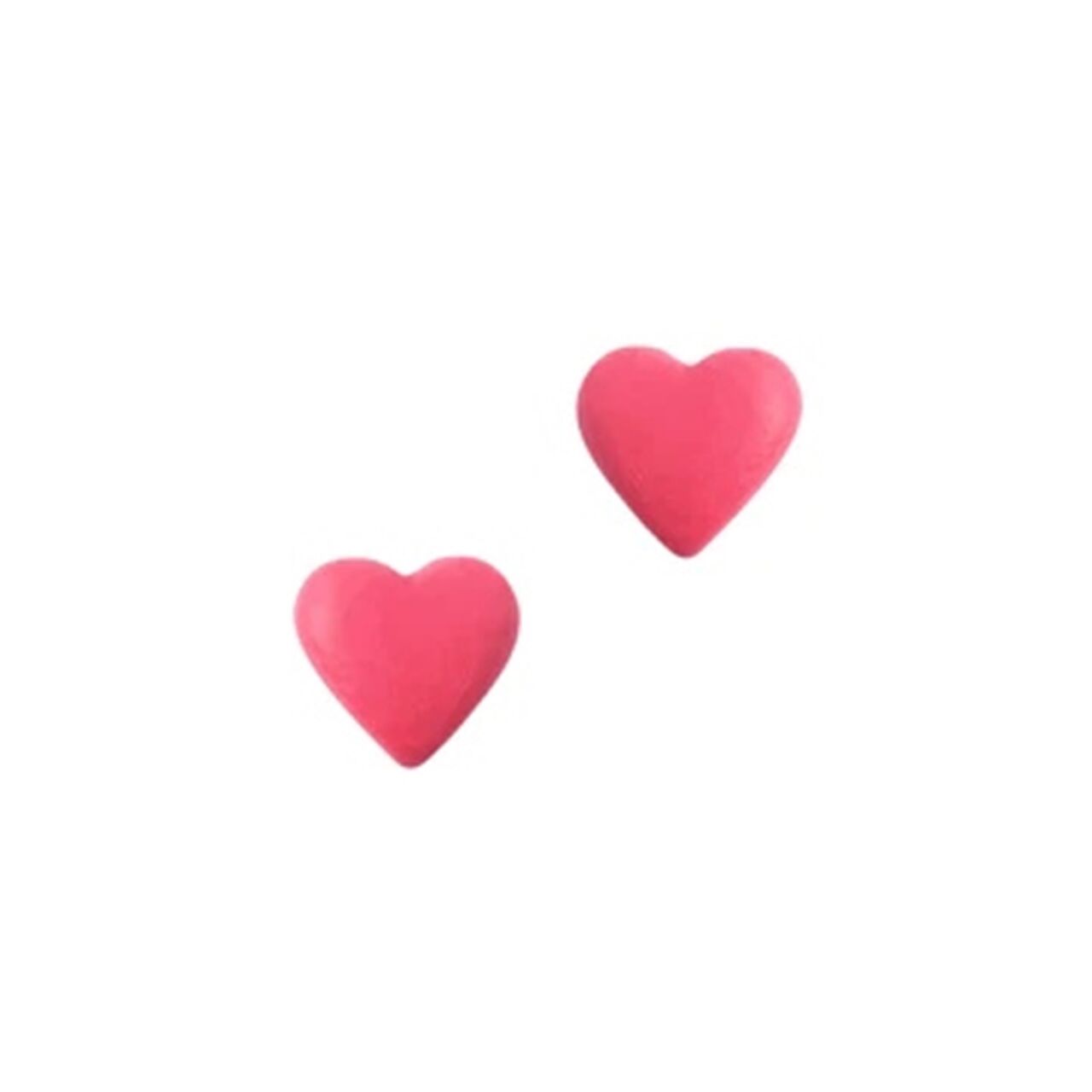 Kalp Klips Küpe - Pembe