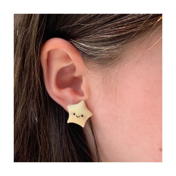 Gece Parlayan Yıldız Klips Küpe