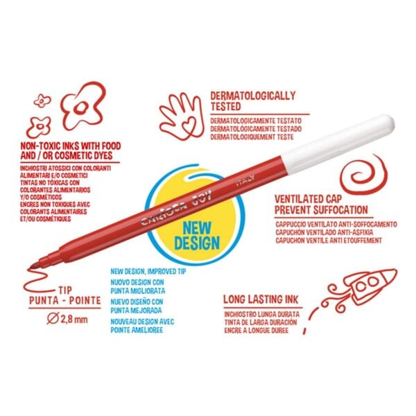 Carioca Joy Süper Yıkanabilir Keçeli Kalemi 100 lü