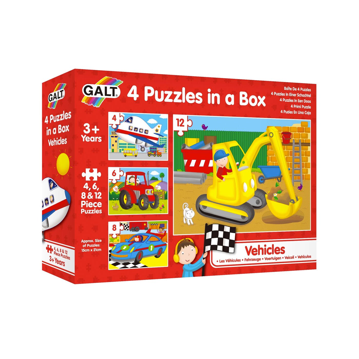 Galt 4 Puzzles in a Box Vehicles