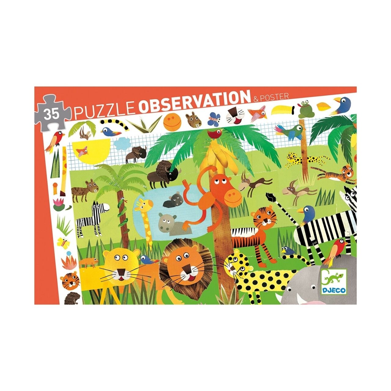 Djeco Klasik Puzzle 35 Parça /Jungle