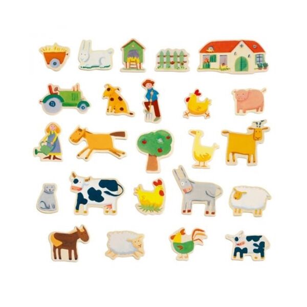 Djeco Mıknatıslı Oyunlar / Wooden Farm Magnets