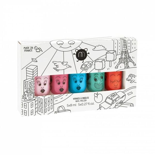 Nailmatic Su Bazlı Çocuk Ojesi 5li - City