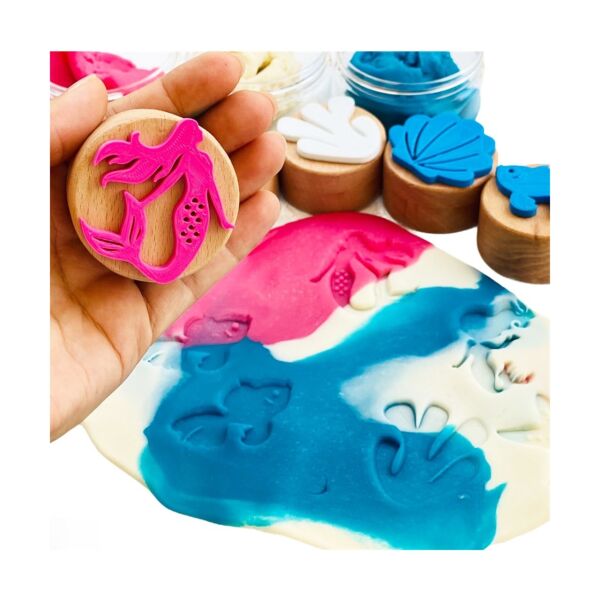 Childgen Ahşap Damga Set 6lı - Denizkızı