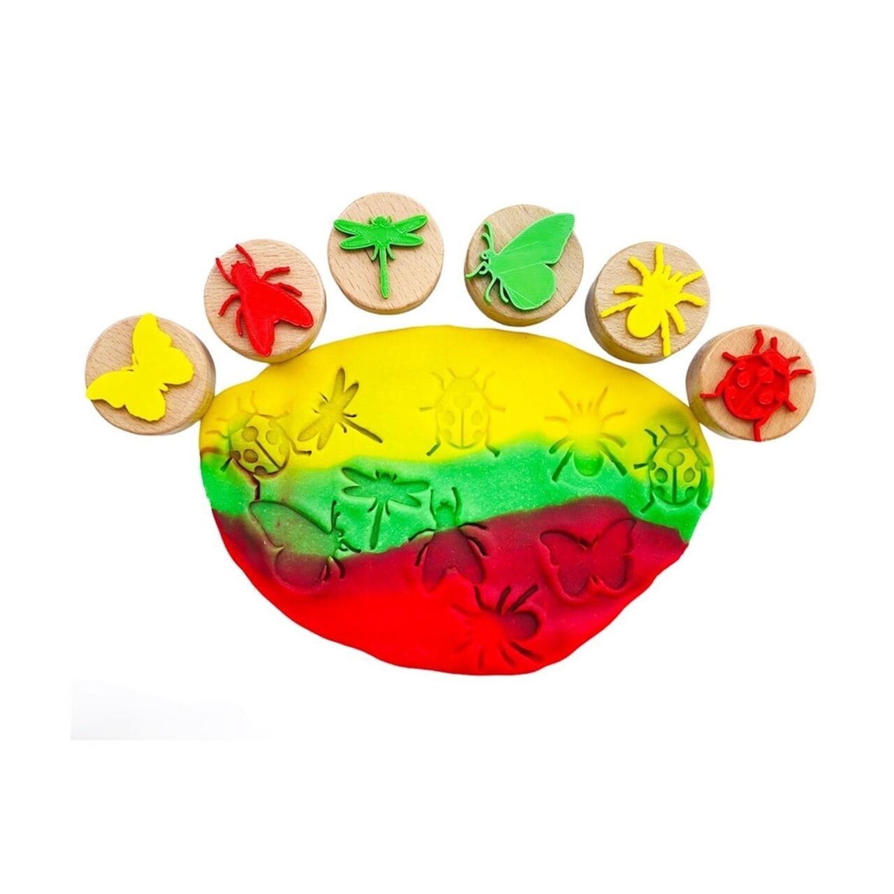 Childgen Ahşap Damga Set 6lı - Böcekler