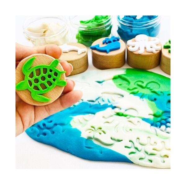 Childgen Ahşap Damga Set 6lı - Deniz Canlıları