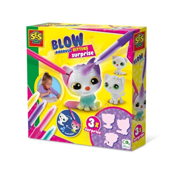 Boya Üfleme Kalemi - 3xKedicik Sürprizi