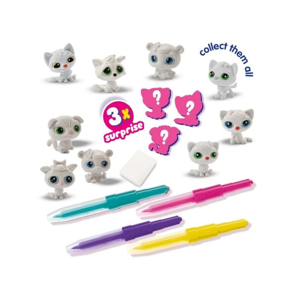 Boya Üfleme Kalemi - 3xKedicik Sürprizi