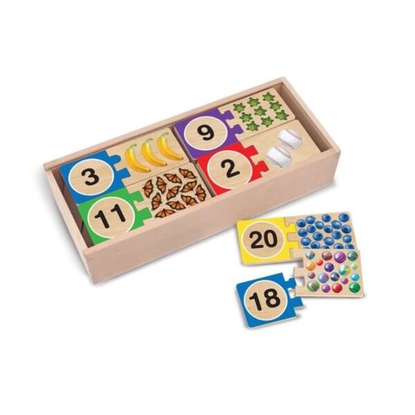 Ahşap Sayılar Eşleştirme Yapbozu