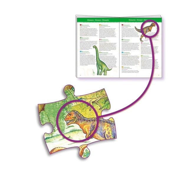 Djeco Dev Puzzle 100 Parça - Dinosaurs