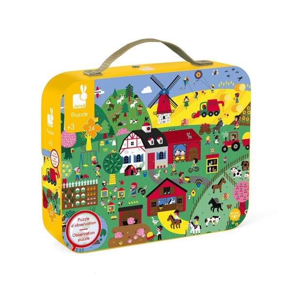 Janod 24 Parça Puzzle ve Bulmaca Çiftlik