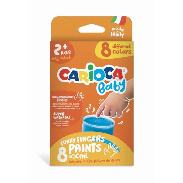 Carioca Bebek Süper Yıkanabilir Parmak Boyası 8 Re