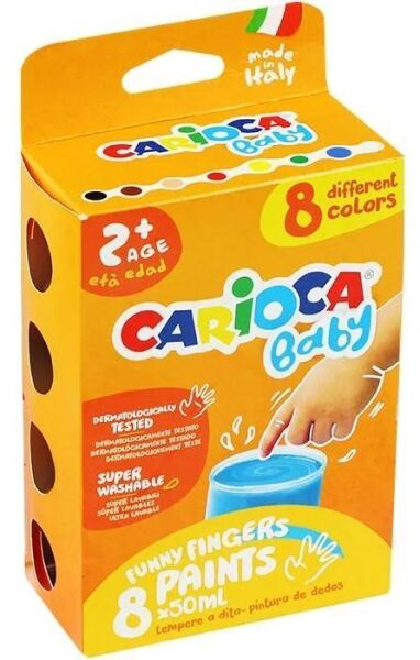 Carioca Bebek Süper Yıkanabilir Parmak Boyası 8 Re