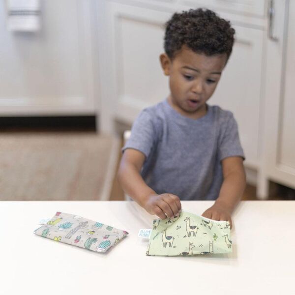 Bumkins Küçük 2li Atıştırma Çantası - Cacti & Lama