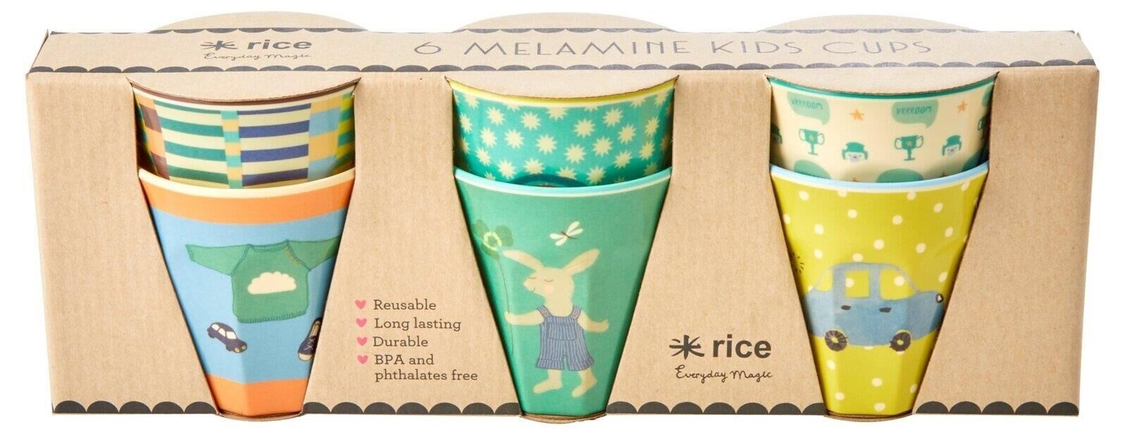 6lı Melamin Çocuk Bardak Seti - Tavşan Boy