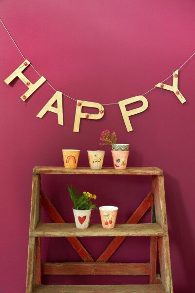 6lı Melamin Çocuk Bardak Seti - Tavşan Girl