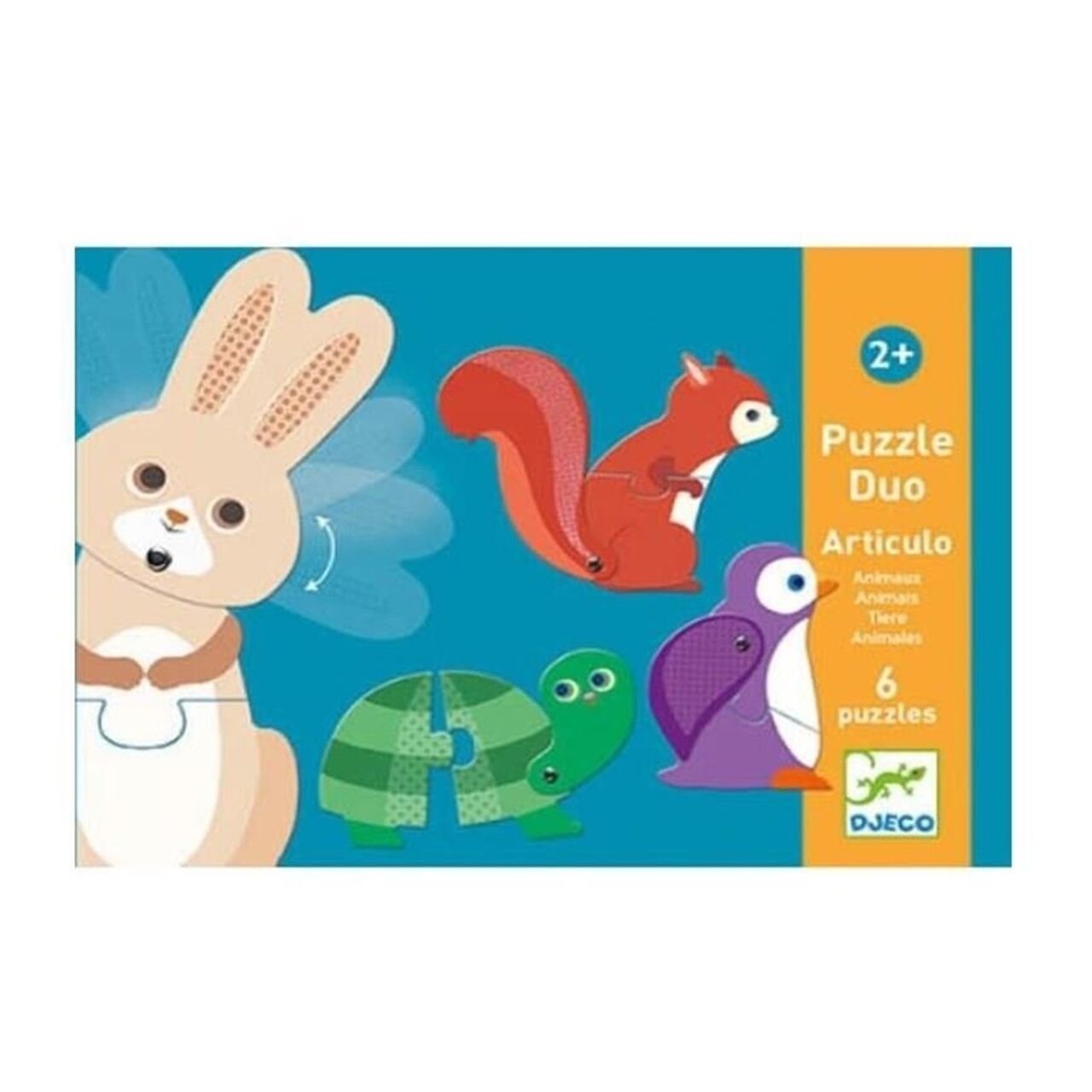 Djeco İkili Puzzle Articulo Animals