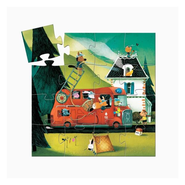 Djeco Dekoratif Puzzle 16 Parça / The Fire Truck
