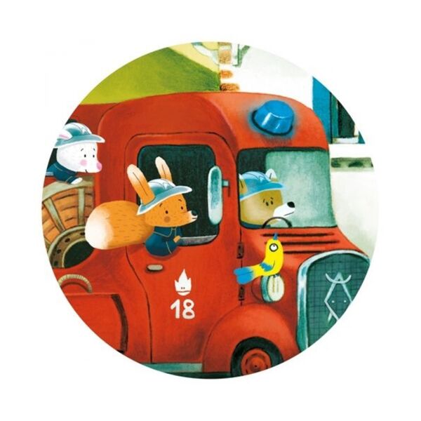 Djeco Dekoratif Puzzle 16 Parça / The Fire Truck